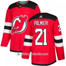 Män Ishockey New Jersey Devils Tröja Kyle Palmieri 21 Adidas 2017-2018 Röd Authentic